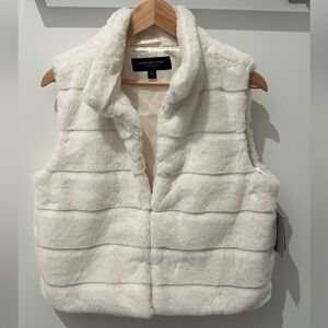 Marc New York White Faux Fur Vest